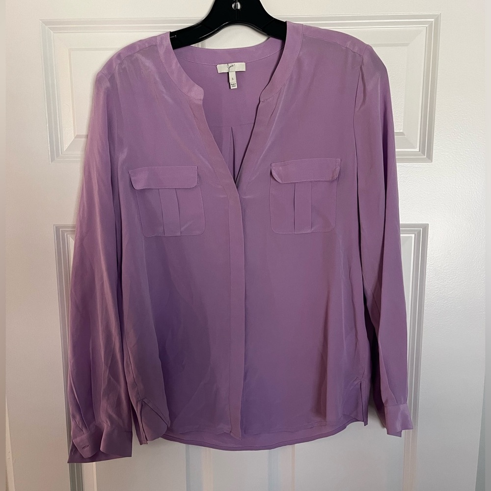 Joie lavender silk blouse